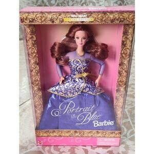 PORTRAIT IN BLUE BARBIE DOLL Walmart Special Edition 1997 Mattel 19355